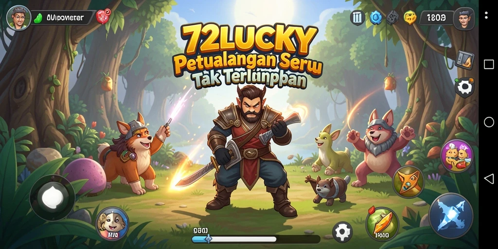 Tangkapan layar gameplay 72LUCKY menampilkan petualangan yang menegangkan dan seru.