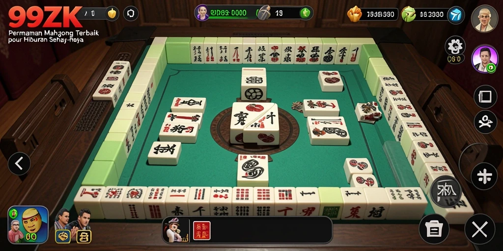 Tampilan gameplay Mahjong yang menarik pada 99ZK.