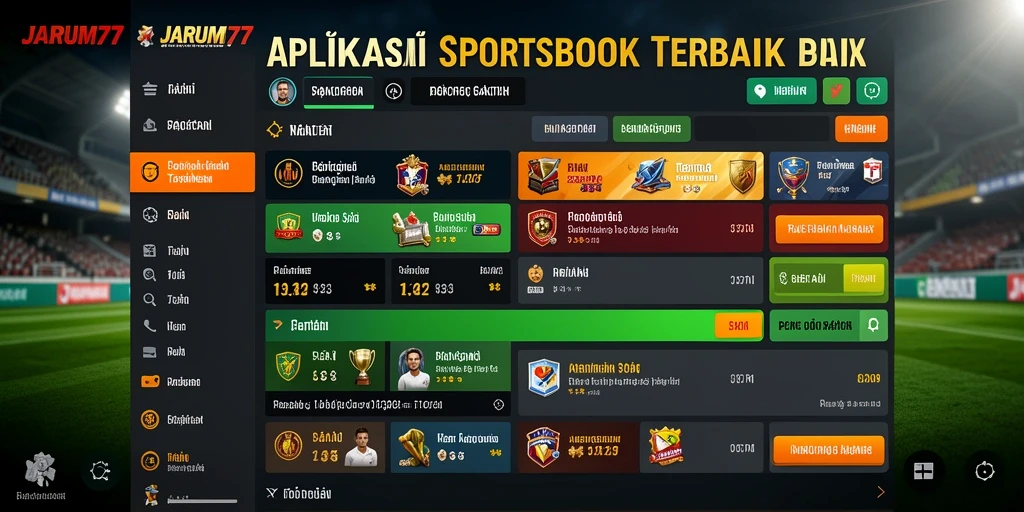 Tampilan gameplay Sportsbook JARUM77 yang intuitif dan menarik.