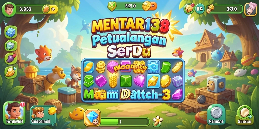 Tampilan gameplay seru MENTARI138 dengan kombinasi warna-warni.