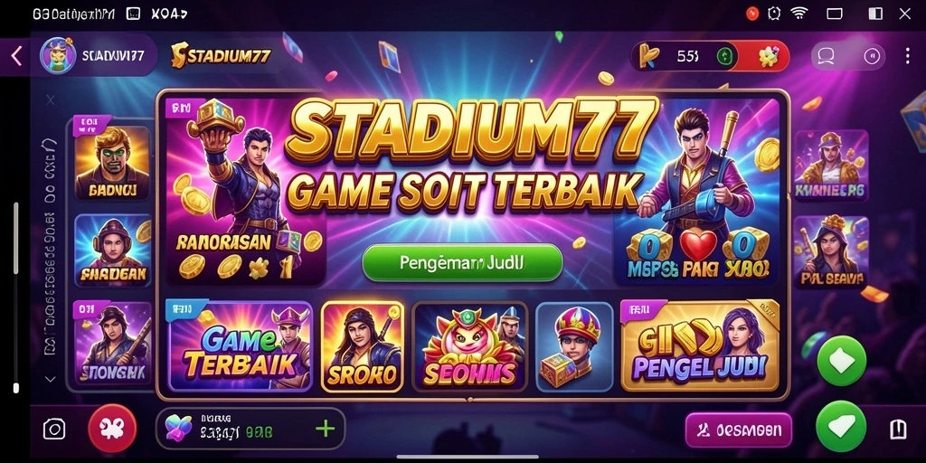 Tampilan gameplay seru dari STADIUM77 dengan tema slot yang menarik.